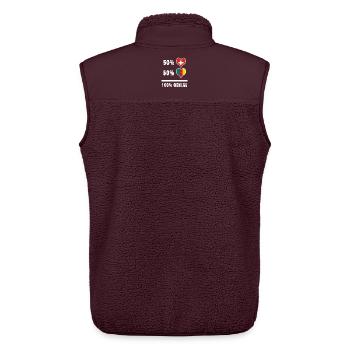 Kamerun und Schweiz 100% Genial Flagge - Unisex Sherpaweste von Stanley/Stella - Maroon - Hinten - AI Model Male 178 light (178cm)