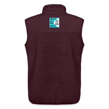 URLAUB - SONNE - RUHE - SOMMERFERIEN - ESSEN - Unisex Sherpaweste von Stanley/Stella - Maroon - Hinten - AI Model Male 178 light (178cm)