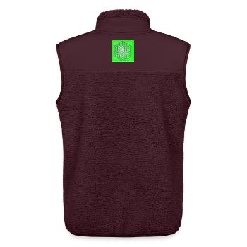 Blume des Lebens für Entspannung - 5.Dimension - Unisex Sherpaweste von Stanley/Stella - Maroon - Hinten - AI Model Male 178 light (178cm)