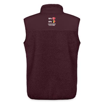 Belgien und Dänemark 100% Genius Flagge - Unisex Sherpaweste von Stanley/Stella - Maroon - Hinten - AI Model Male 178 light (178cm)