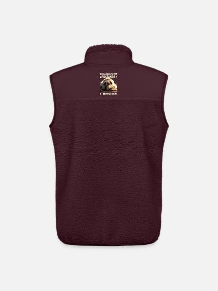Hab Das Schon Verstanden Ist Mir Nur Egal Faultier - Unisex Sherpaweste von Stanley/Stella - Maroon