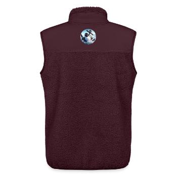 Comic Pinguin lehnt im Anker mit Cocktail - Unisex Sherpaweste von Stanley/Stella - Maroon - Hinten - AI Model Male 178 light (178cm)