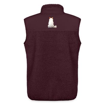 Turkish Van - Unisex Sherpa Gilet by Stanley/Stella - maroon - Back - AI Model Male 178 light (178cm)