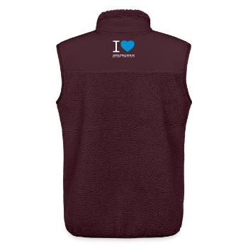 I LOVE SESTRIERE - Unisex Sherpaweste von Stanley/Stella - Maroon - Hinten - AI Model Male 178 light (178cm)