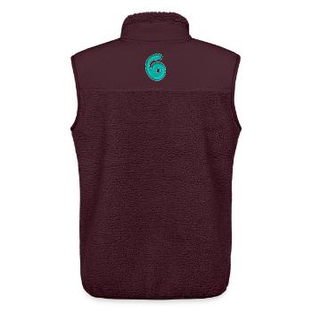 Zahl 6 Nummer - Unisex Sherpaweste von Stanley/Stella - Maroon - Hinten - AI Model Male 178 light (178cm)
