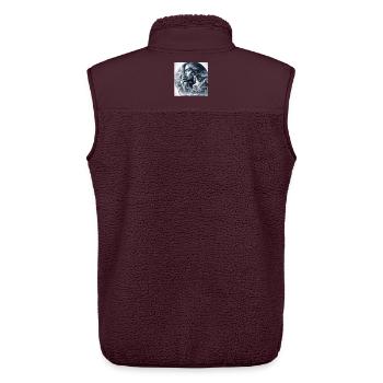 Verträumtes Mondschein-Radfahrer-Kunstwerk - Unisex Sherpaweste von Stanley/Stella - Maroon - Hinten - AI Model Male 178 light (178cm)