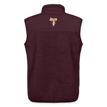 Lustige Frühlingsdeko mit Biene - Unisex Sherpaweste von Stanley/Stella - Maroon - Hinten - AI Model Male 178 light (178cm)
