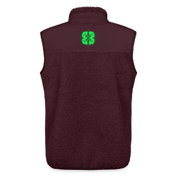Klee St Patricks Day Kleeblatt - Unisex Sherpaweste von Stanley/Stella - Maroon - Hinten - AI Model Male 178 light (178cm)