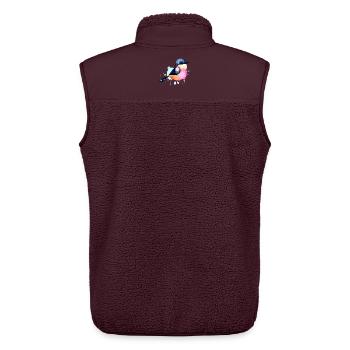 Meise - Unisex Sherpaweste von Stanley/Stella - Maroon - Hinten - AI Model Male 178 light (178cm)