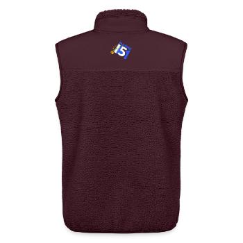 Marl - Unisex Sherpa Gilet by Stanley/Stella - maroon - Back - AI Model Male 178 light (178cm)