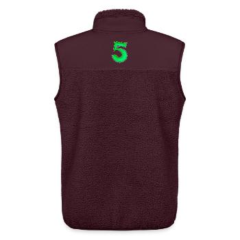 Number 5 Number Green - Unisex Sherpa Gilet by Stanley/Stella - maroon - Back - AI Model Male 178 light (178cm)