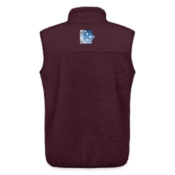 Surfen - Unisex Sherpaweste von Stanley/Stella - Maroon - Hinten - AI Model Male 178 light (178cm)