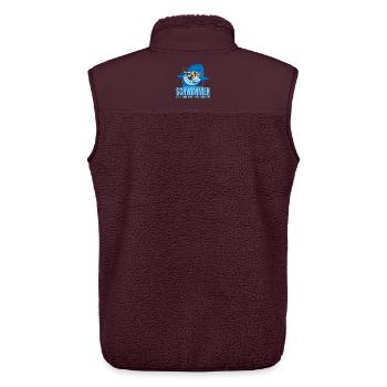 Schwimmen ist meine Medizin - Unisex Sherpaweste von Stanley/Stella - Maroon - Hinten - AI Model Male 178 light (178cm)