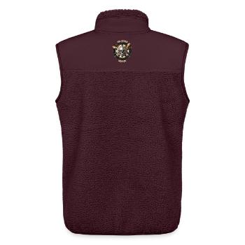 Zum Darten geboren - Unisex Sherpaweste von Stanley/Stella - Maroon - Hinten - AI Model Male 178 light (178cm)