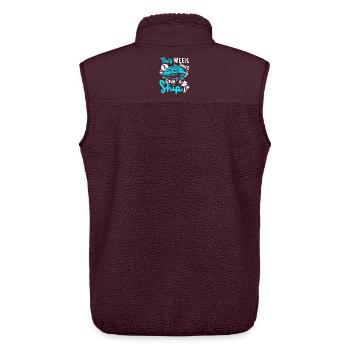 Kreuzfahrtschiff Urlaub - Unisex Sherpaweste von Stanley/Stella - Maroon - Hinten - AI Model Male 178 light (178cm)