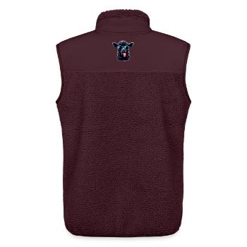 Schwarzes Schaf - Unisex Sherpaweste von Stanley/Stella - Maroon - Hinten - AI Model Male 178 light (178cm)