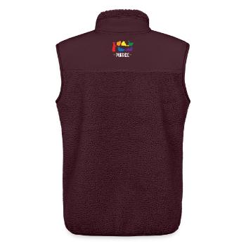 LGBTQ Pride Month - Purride - Unisex Sherpa Gilet by Stanley/Stella - maroon - Back - AI Model Male 178 light (178cm)