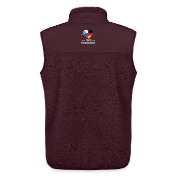 Slowenien und Deutschland 100% Freundschaft - Unisex Sherpaweste von Stanley/Stella - Maroon - Hinten - AI Model Male 178 light (178cm)