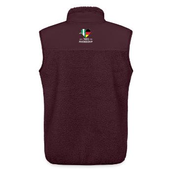 Nigeria und Deutschland 100% Freundschaft - Unisex Sherpaweste von Stanley/Stella - Maroon - Hinten - AI Model Male 178 light (178cm)