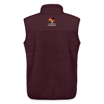 Ghana und Deutschland 100% Freundschaft - Unisex Sherpaweste von Stanley/Stella - Maroon - Hinten - AI Model Male 178 light (178cm)