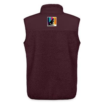 Dog - Unisex Sherpa Gilet by Stanley/Stella - maroon - Back - AI Model Male 178 light (178cm)