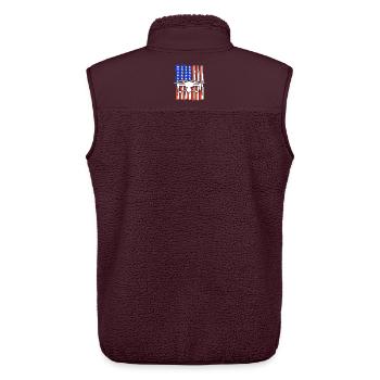 Drohne amerikanische Flagge Quadrocopter Pilot - Unisex Sherpaweste von Stanley/Stella - Maroon - Hinten - AI Model Male 178 light (178cm)