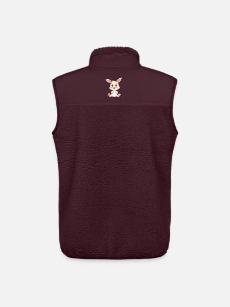 Rabbit Rabbit - Unisex Sherpa Gilet by Stanley/Stella - maroon