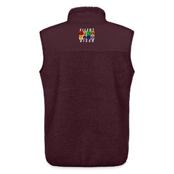 Stille Disco - Unisex Sherpaweste von Stanley/Stella - Maroon - Hinten - AI Model Male 178 light (178cm)