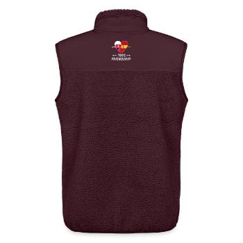 Slowakei und Spanien 100% Freundschaft - Unisex Sherpaweste von Stanley/Stella - Maroon - Hinten - AI Model Male 178 light (178cm)