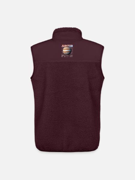Jupiter details - Unisex Sherpa Gilet by Stanley/Stella - maroon