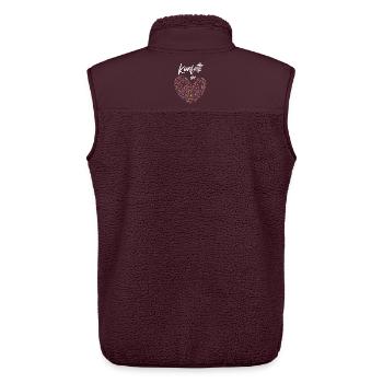 Stimmung Konfetti Fasching Karneval Silvester - Unisex Sherpaweste von Stanley/Stella - Maroon - Hinten - AI Model Male 178 light (178cm)
