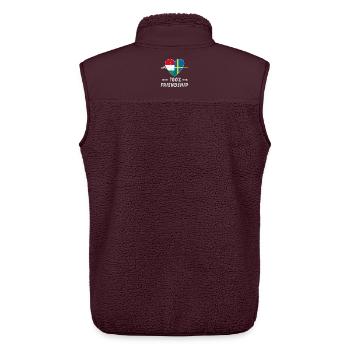 Ungarn und Schweden 100% Freundschaft - Unisex Sherpaweste von Stanley/Stella - Maroon - Hinten - AI Model Male 178 light (178cm)