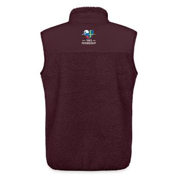 Slowenien und Schweden 100% Freundschaft - Unisex Sherpaweste von Stanley/Stella - Maroon - Hinten - AI Model Male 178 light (178cm)