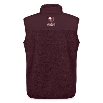 Slowakei und Norwegen 100% Freundschaft - Unisex Sherpaweste von Stanley/Stella - Maroon - Hinten - AI Model Male 178 light (178cm)