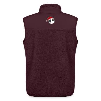 Panda Christmas Christmas Advent - Unisex Sherpa Gilet by Stanley/Stella - maroon - Back - AI Model Male 178 light (178cm)