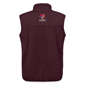 Armenien und Norwegen 100% Freundschaft - Unisex Sherpaweste von Stanley/Stella - Maroon - Hinten - AI Model Male 178 light (178cm)