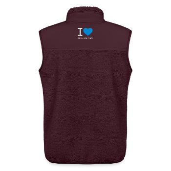 I LOVE SKI JUMPING - Unisex Sherpaweste von Stanley/Stella - Maroon - Hinten - AI Model Male 178 light (178cm)