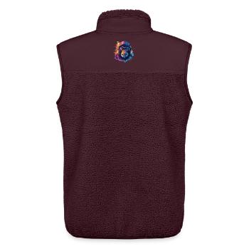 Wasserfarben Hipster Affe - Unisex Sherpaweste von Stanley/Stella - Maroon - Hinten - AI Model Male 178 light (178cm)