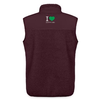 I LOVE GREENLAND Grönland - Unisex Sherpaweste von Stanley/Stella - Maroon - Hinten - AI Model Male 178 light (178cm)