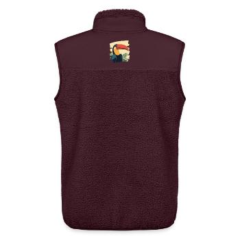 Tukan - Unisex Sherpaweste von Stanley/Stella - Maroon - Hinten - AI Model Male 178 light (178cm)