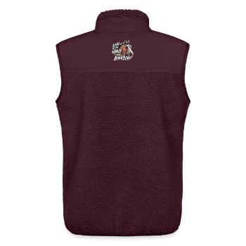 Look at My Horse – Lustiges Pferde Meme - Unisex Sherpaweste von Stanley/Stella - Maroon - Hinten - AI Model Male 178 light (178cm)