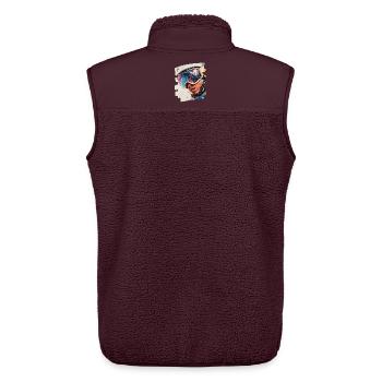 Snowboarder Pulverschnee - Unisex Sherpaweste von Stanley/Stella - Maroon - Hinten - AI Model Male 178 light (178cm)
