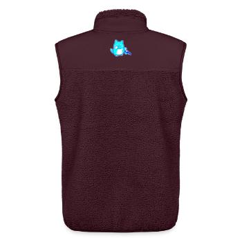 Witzbold-Katze - Unisex Sherpaweste von Stanley/Stella - Maroon - Hinten - AI Model Male 178 light (178cm)