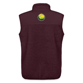 Tennisball grün gelb - Unisex Sherpaweste von Stanley/Stella - Maroon - Hinten - AI Model Male 178 light (178cm)