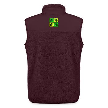 Welders in retro style - Unisex Sherpa Gilet by Stanley/Stella - maroon - Back - AI Model Male 178 light (178cm)