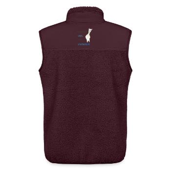 Ich bin nicht dick, ich bin flauschig! - Unisex Sherpaweste von Stanley/Stella - Maroon - Hinten - AI Model Male 178 light (178cm)
