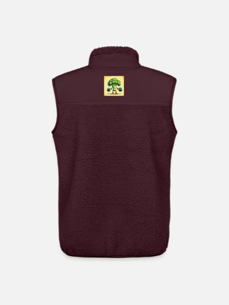 Broccoli powerhouse with dumbbell - Unisex Sherpa Gilet by Stanley/Stella - maroon