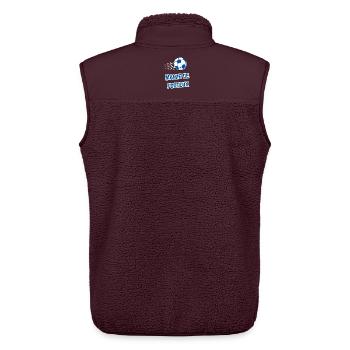 T-Shirt Oma Supporter Fußballer - Unisex Sherpaweste von Stanley/Stella - Maroon - Hinten - AI Model Male 178 light (178cm)
