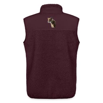 Lioness Lioness Mom Lioness Lionesses Mom Wild Lions - Unisex Sherpa Gilet by Stanley/Stella - maroon - Back - AI Model Male 178 light (178cm)
