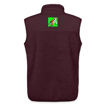 Schildkröte - Unisex Sherpaweste von Stanley/Stella - Maroon - Hinten - AI Model Male 178 light (178cm)